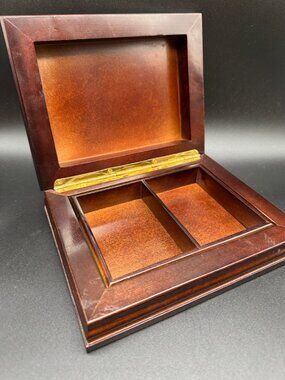Vintage Wooden Playing Cards Game Box Storage for 2 packs